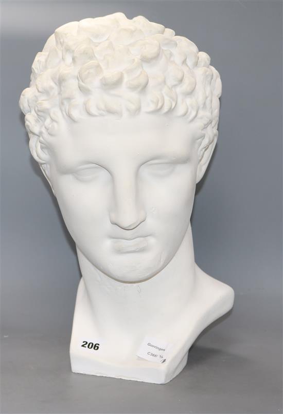 A reproduction simulated marble classical head height 42cm